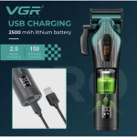 ماشین اصلاح VGR V-271 | موتور ۸۰۰۰ تا ۱۱۰۰۰ دور، تیغه کربن استیل و سرامیک، ۶ شانه اصلاح - تصویر 3