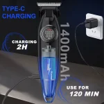 ماشین اصلاح خط‌زن و صفرزن کیمی مدل KM-1868 | بدنه تمام فلزی، فناوری Zero Gapped، استند شارژ - تصویر 3