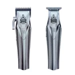 ست ماشین اصلاح کیمی KM-8565 2in1 | حجم‌زن و خط‌زن، بدنه فلزی، 8 شانه اصلاح
