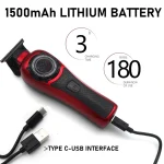 ماشین اصلاح سر و صورت شارژی کیمی مدل KM-999 | خط‌زن و صفرزن توربودار - تصویر 5