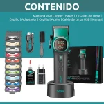 ماشین اصلاح سر و صورت وی جی آر مدل V-885C رنگ فیروزه‌ای
