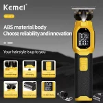 ماشین اصلاح سر و صورت شارژی کیمی مدل KM-1878 | 3 کاره با صفحه نمایش - تصویر 2
