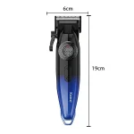 ماشین اصلاح سر و صورت کیمی مدل KM-1867 | بدنه فلزی، 10 شانه اصلاح، استند شارژ - تصویر 3
