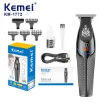 ماشین اصلاح سر و صورت شارژی کیمی مدل KM-1772 | موتور 7000 دور با نمایشگر LED - تصویر 3