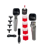 ست ماشین اصلاح کیمی KM-8565 2in1 | حجم‌زن و خط‌زن، بدنه فلزی، 8 شانه اصلاح - تصویر 3