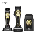 ست ماشین اصلاح کیمی مدل KM-8572 | حجم‌زن، خط‌زن و شیور با تیغه DLC