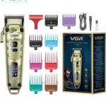 ماشین اصلاح موی سر و صورت وی جی آر V-005 با نمایشگر LED